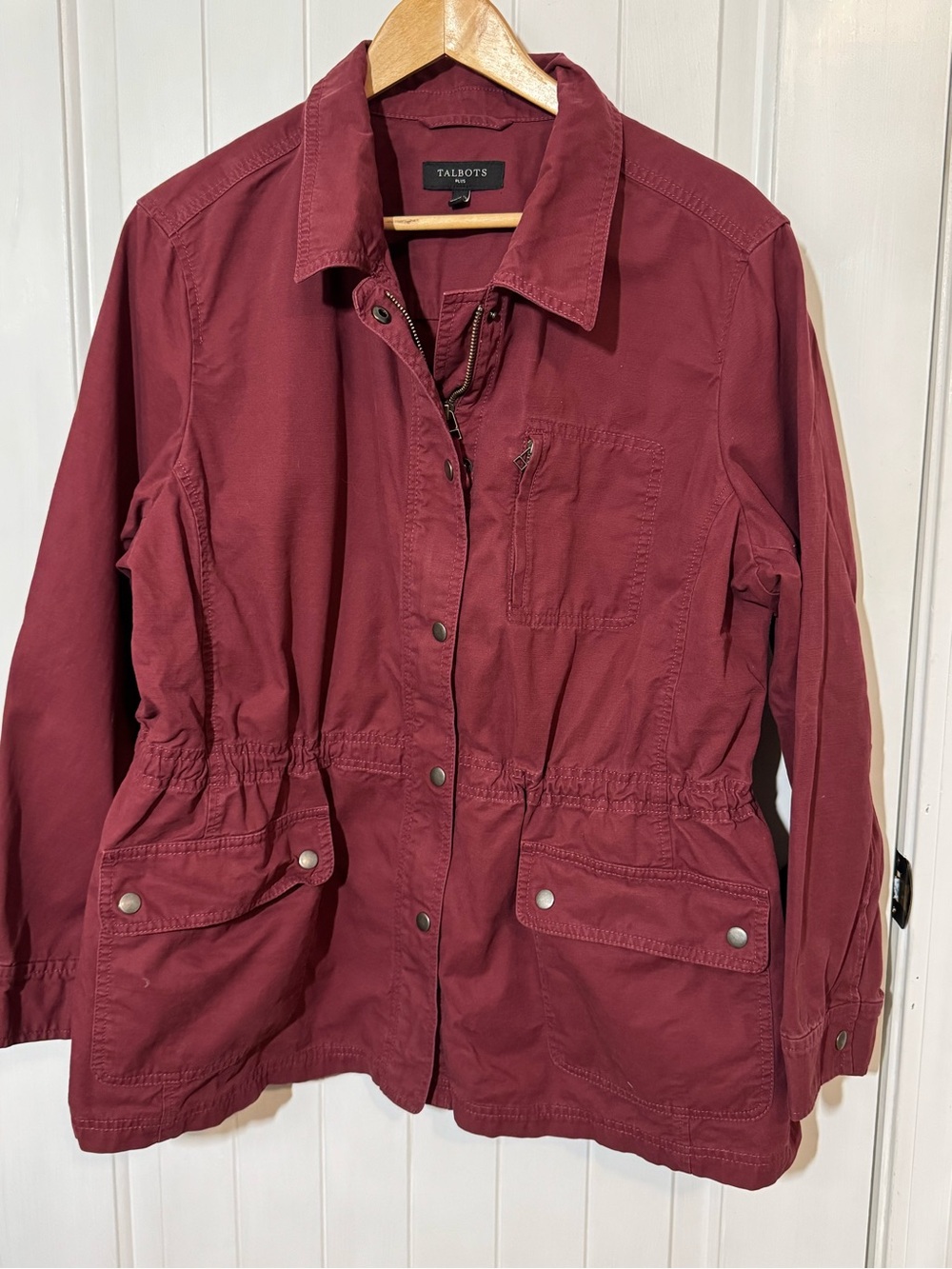 Talbots Women's Wine Safari Jacket Twill